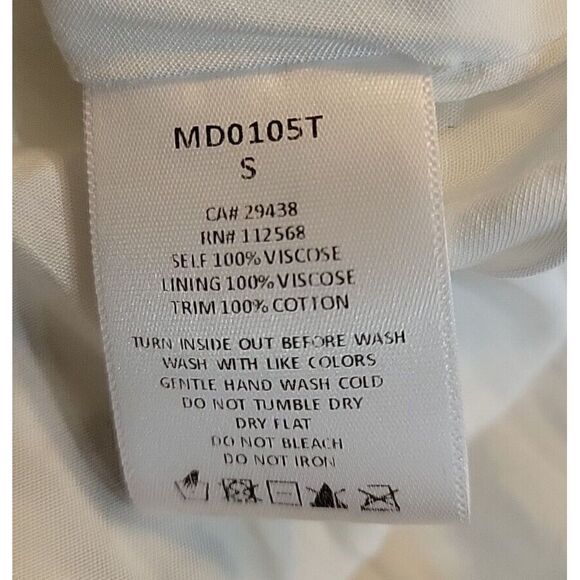 Miss Me womens white sleeveless dress size Small crochet detail front slit lined - Picture 12 of 14